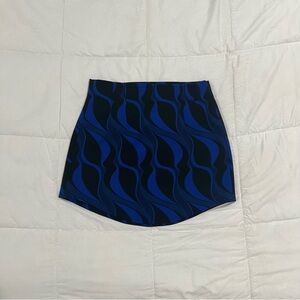 ZARA BLUE AND BLACK PRINTED MINI SKIRT